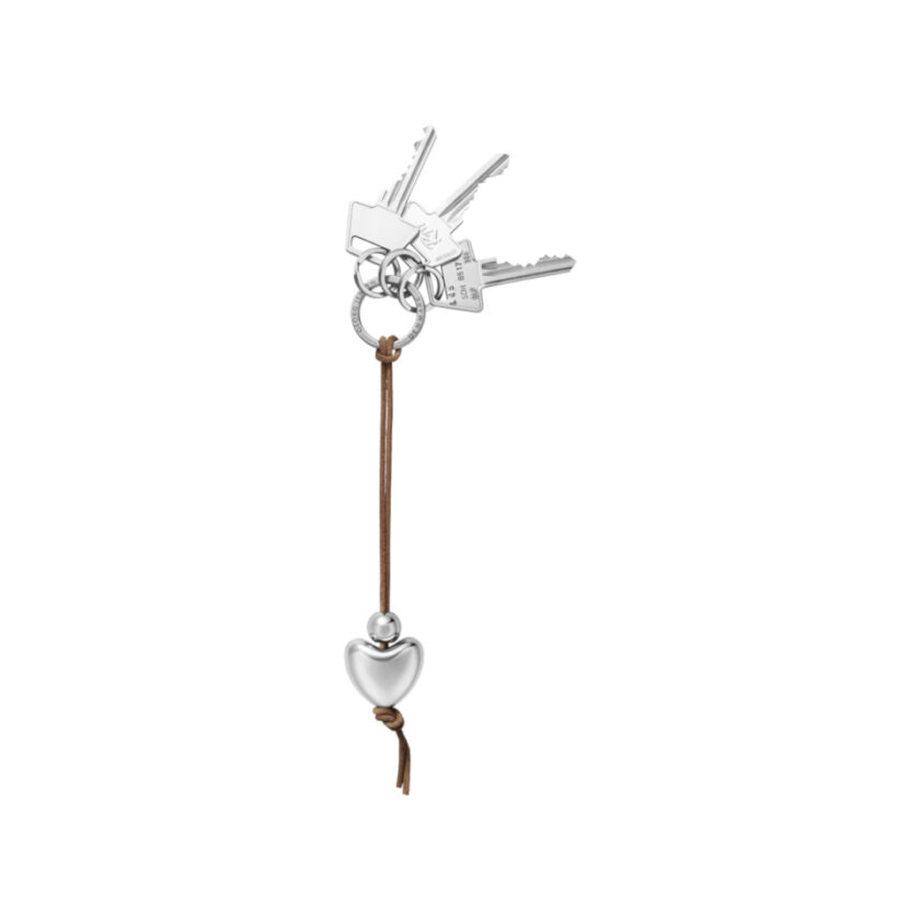 Georg Jensen – Keyring Heart with Leather Strap
