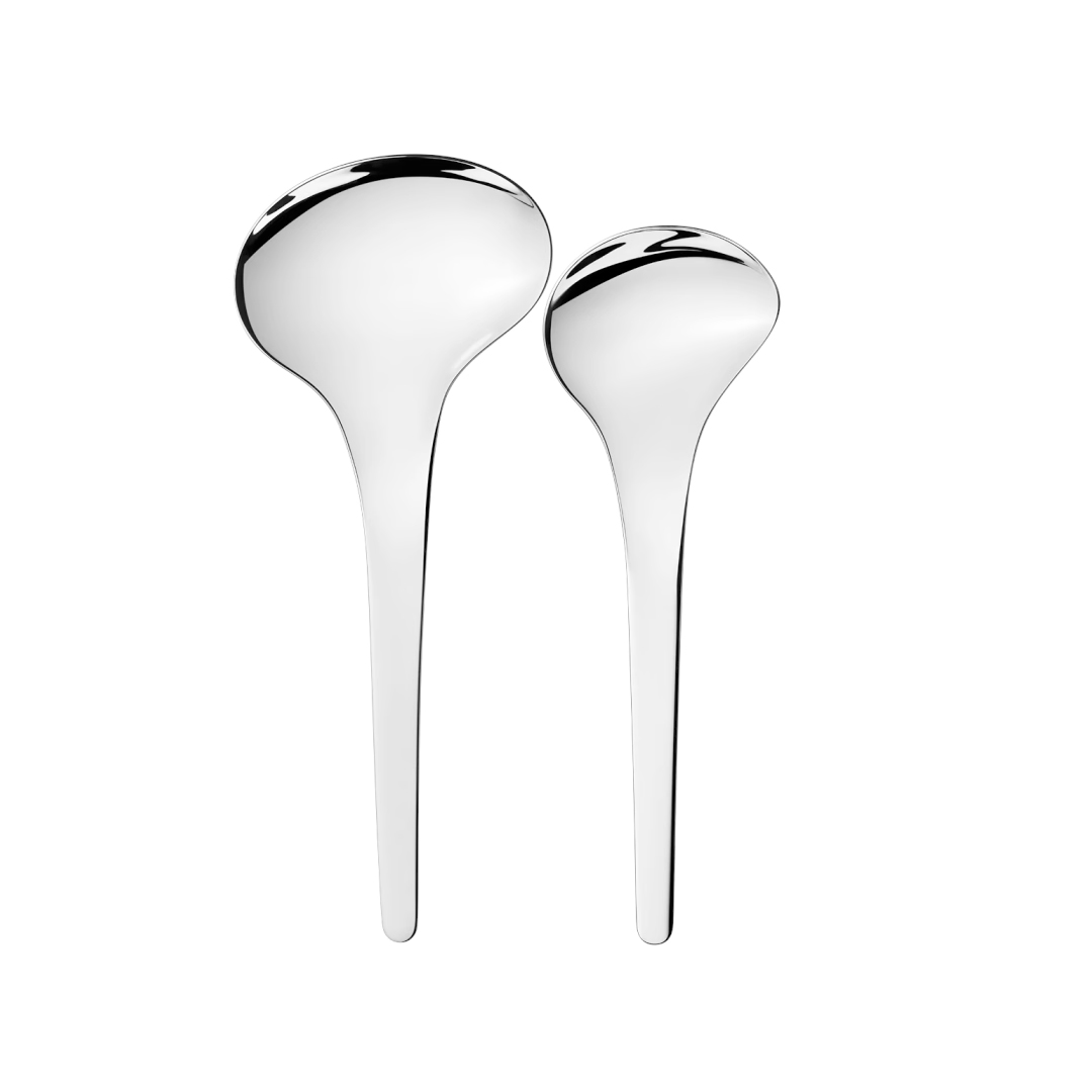 Georg Jensen – Bloom Serving Spoons, Stainless Steel Mirror, Set of 2